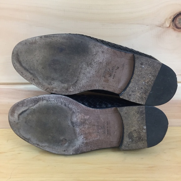 Johnston Murphy Domani Size 8 M Black Woven Loafer - Picture 7 of 7